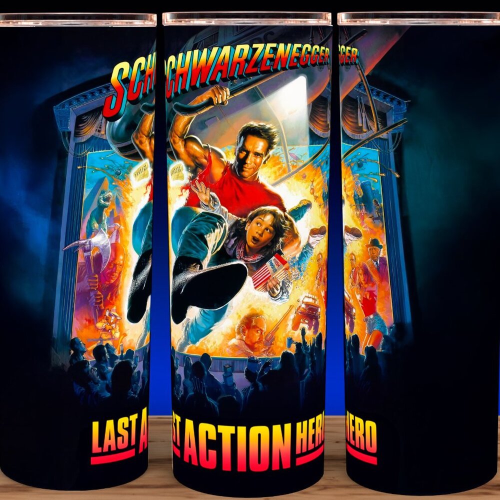 Last Action Hero Schwarzenegger Movie Cup Mug Tumbler 20oz